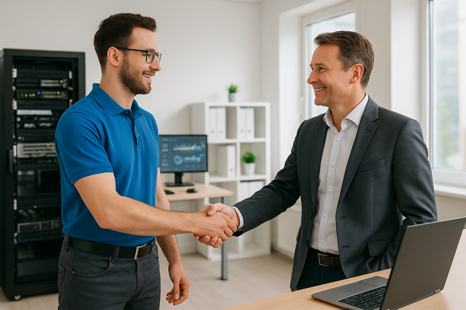 IT professionals in a modern office environment
